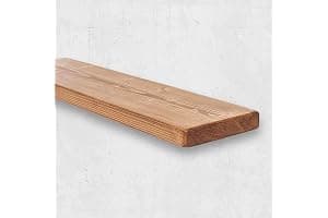 Chill House Flat Rustic Floating Shelf 9x2 inches, 130cm long - Dark Oak Finish Reclaimed Wood Floating Shelves for Wall Decor, Rustic Wooden Shelves for Bedroom, Living Room, Kitchen, or Bathroom