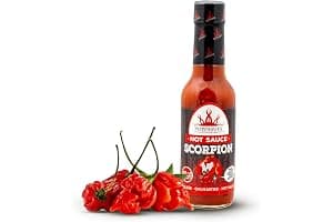 Poppamies Salsa picante Scorpion de Trinidad scorpion Chili - Sin Gluten Sin Lactosa Vegano - Picante: 10+/10 Extra Caliente - 150ml