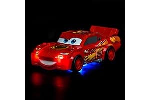 Juego de luces LED compatible con Lego 77255 Lightning McQueen (no modelo), juego de iluminación decorativa compatible con ladrillos de construcción Lego Lightning McQueen