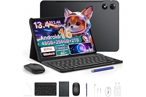 POPUX P13 Pro Tablet 13.4 Pulgadas 120Hz Android 16, 48GB RAM + 256GB(TF 2TB) Tablet con Teclado y Lapiz, T7280 Octa-Core, 12000mAh/18W, 16MP+8MP, Gemini AI, Widevine L1, Face ID, Dual SIM 4G