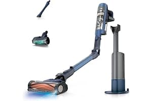 Shark Detect Speed Clean & Empty Pet Pro Aspiradora sin Cable Potente, Reverse Clean, 60 Minutos de autonomía, Base de Carga con Vaciado automático y Accesorio para Mascotas, Ultramarino IA3241EUT