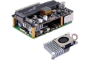 GeeekPi P33 M.2 NVME M-Key PoE+ Hat para Raspberry Pi 5, con el disipador activo oficial Raspberry Pi 5, compatible con M.2 NVMe SSD 2230 2242 2260 2280