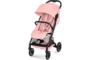 CYBEX Gold Silla de Paseo BEEZY con Reclinado Horizontal Ergonómico, Desde el Nacimiento Hasta los 4 Años Aprox (Máx. 22 kg), Plegable y Compacta, Sistema de Arnés con Una Mano, Candy Pink