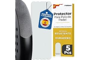 PALBEA Protector Pala de Padel Transparente - Paquete de 1/2/3/5 - Protector Padel Rugoso y Ligero para la Cabeza de la Raqueta - Padel Accesorios Duradero y Fácil de Sustituir - Dimensiones 35x370mm.