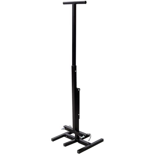 CWKISS Manual Trash Compactor Tool – Heavy Duty Steel Waste Bin Press with 35" Long Handle, Touchless Garbage Compressor for 32–170 Gallon Cans – for Home, Office, Garden, Restaurant Use – Black — view 3