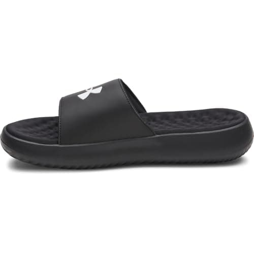 Under Armour Men's Ignite Pro 8 Fixed Band Slides, (004) Black/Black/White, 12, US — view 5