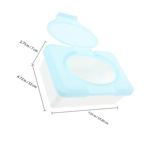 HEALSOPTHY Compact Baby Wipes Container 2pcs Pp Dust-proof Travel Wipe Dispenser for Kitchens and Living Rooms