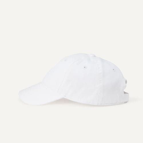 Amazon Essentials Unisex Kids' Washed Cotton Baseball Cap, Adjustable Strap, Breathable, White, Medium-Large — view 3