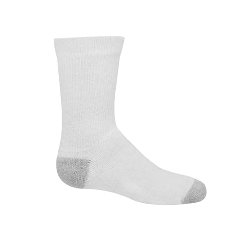 Hanes Boys' Uniform Crew Socks, Moisture-Wicking Socks, Cushioned Foot Bottoms, 10-Pairs — view 5