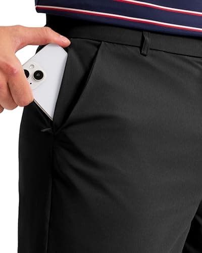 G Gradual Golf Shorts Men 11 Inch Inseam Long with 5 Pockets Lightweight Knee Length Stretch Short for Casual Dress Work (Black, L11, W36) — view 3