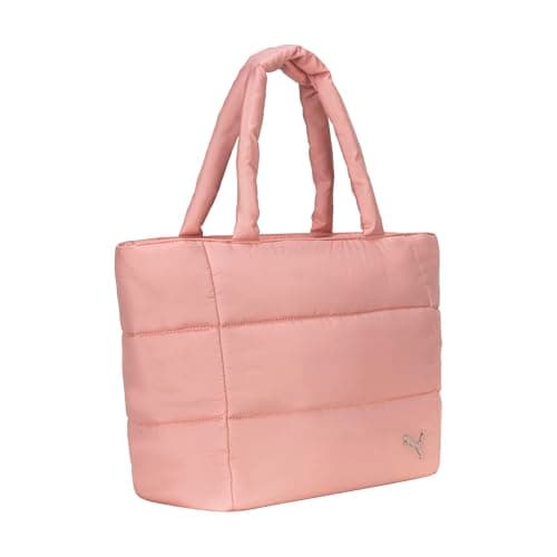 PUMA Women's Plush Soft Nylon Tote with Padded Straps, Zip Closure & Metal Logo Plaque, Rosy Outlook, One Size — view 2