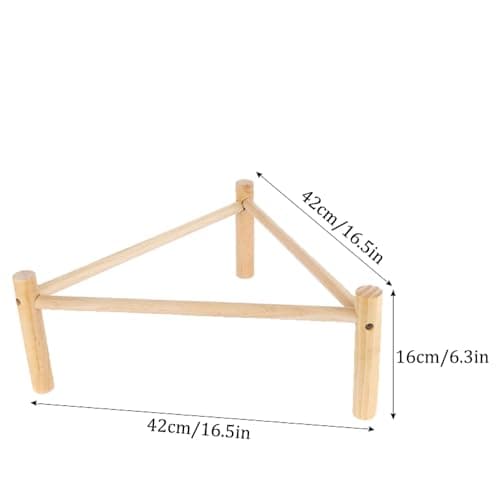 Chicken Perch for Coop & Brooder, Pine Wooden Chicken Toys & Coop Accessories for Chicken Triangular Gym Roosting Bar for Large Hens Parrots Birds, Natural Poultry Stand Chicken Nesting Support