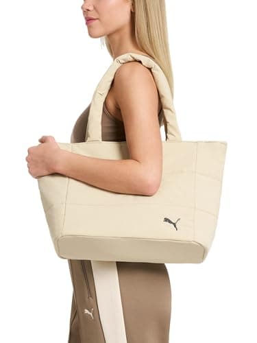 PUMA Women's Plush Soft Nylon Tote with Padded Straps, Zip Closure & Metal Logo Plaque, Rosy Outlook, One Size — view 3