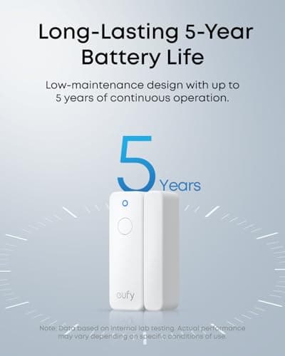 eufy Entry Sensor E20, Dual-Side Detection, Convenient Bypass Button, Extended Battery Life, Long Communication Range, Requires HomeBase 2, 3, Mini, or Pro — view 4
