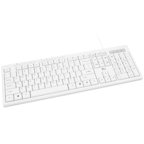 Rii RK907 Ultra-Slim Compact USB Wired Keyboard for Mac and PC,Windows 10/8 / 7 / Vista/XP(White) — view 2