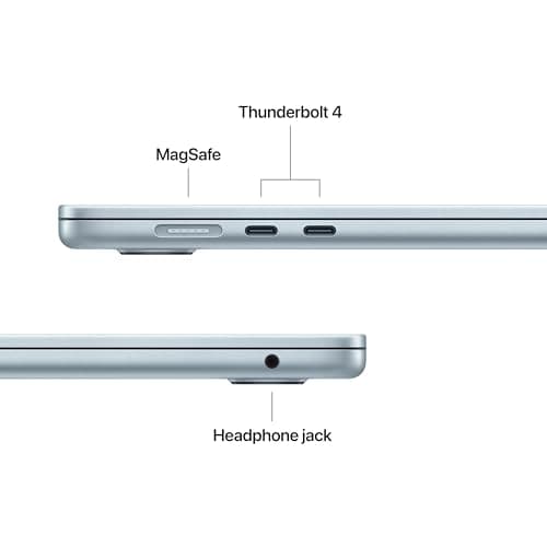 Apple 2026 MacBook Air 15-inch Laptop with M5 chip: Built for AI, 15.3-inch Liquid Retina Display, 16GB Unified Memory, 1TB SSD, 12MP Center Stage Camera, Touch ID, Wi-Fi 7; Sky Blue — view 5
