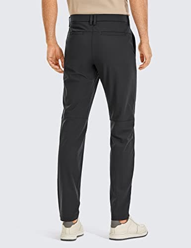 CRZ YOGA Men's All Day Comfy Golf Pants - 32" Quick Dry Lightweight Work Casual Trousers with Pockets Ink Gray 34W x 32L