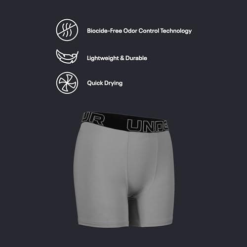 Under Armour Boy's Multipack Performance Tech Boxer Brief, Lightweight & Smooth Stretch Fit, Black/Camo, Large — view 2