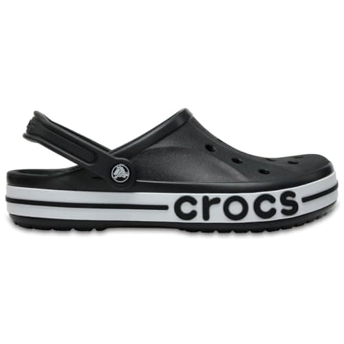 Crocs Unisex-Adult Bayaband Clogs, Black/White, 7 Men/9 Women — view 4
