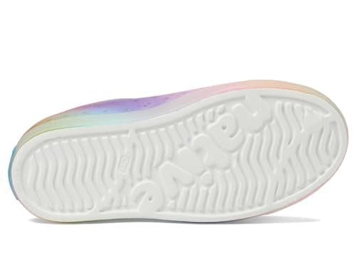 Native Shoes Unisex-Kids Jefferson Print Sneakers, Shell White/Translucent/Rainbow Blur, 3 Little Kid — view 3