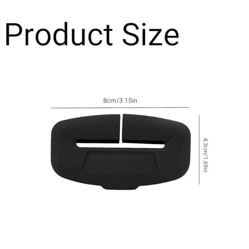 2PCS Silicone Car Seat Belt Buckle Covers, Non-Slip Anti-Scratch Seat Belt Stopper Guard, Universal Car Interior Accessories (Black)