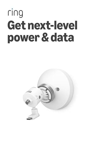 Ring PoE+ Converter Mount — Ethernet power and data connection, compatible with industry standards, multiple mounting options, White