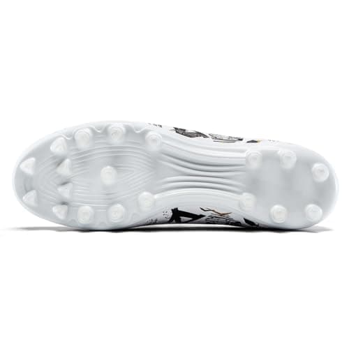 PMKZSES Kids Soccer Cleats High Top Football Cleats Boys Girls for Training White — view 4