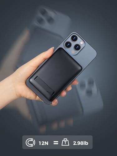 for Magsafe Portable Charger - 10000mah Wireless Magnetic Power Bank with Stand,PD 20W Fast Charging External Battery Pack Travel/Camping Essential Phone Charger for iphone 17/16/15/14/13/12 Series — view 5