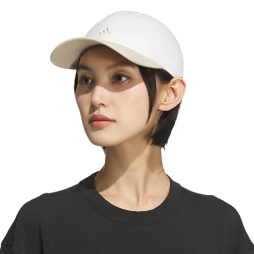 adidas Women's Saturday Hat – Relaxed Fit Strapback Baseball Cap, Off White/Crystal Linen Beige/3, OSFA — view 4