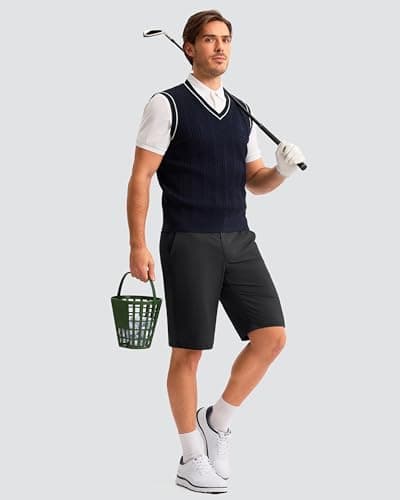G Gradual Golf Shorts Men 11 Inch Inseam Long with 5 Pockets Lightweight Knee Length Stretch Short for Casual Dress Work (Black, L11, W36) — view 5