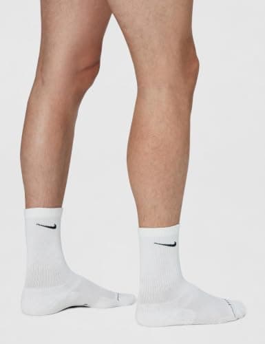 Nike Everyday Plus Crew (6 Pairs), White/Black, Small — view 2
