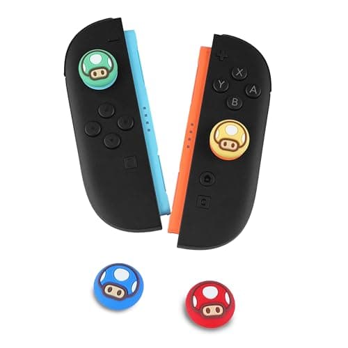 TIKOdirect Thumb Grip Caps for Nintendo Switch 2 / Switch 2 Pro Controller, 4PCS Kawaii Cute Joystick Cap Grip Soft Silicone Joycon Button Cover Switch 2 Accessories, Red — view 5