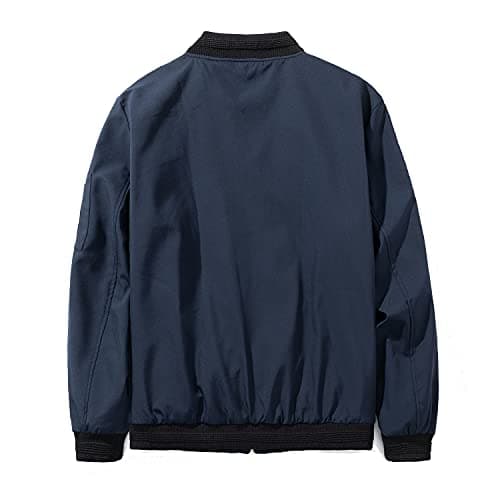 URBANFIND Men's Slim Fit Lightweight Sportswear Jacket Casual Bomber Jacket US XL Blue