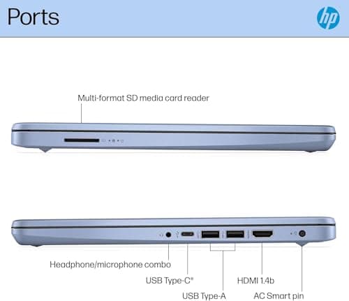HP Ultrabook 14 Laptop Computer Business Study & Home 2026, MS Office for The Web + Win11 Home, Quad-Core Intel CPU, 4GB, 128GB SSD, WiFi 6 — view 2