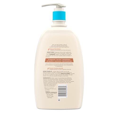 Aveeno Baby Wash and Shampoo - Gentle 2-in-1 Body Wash with Natural Oat Extract for Sensitive Skin - Tear-Free, Hypoallergenic Cleanser, Free from Parabens, Sulfates & Dyes - 975ml