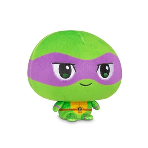 TeeTurtle Cloudheads Donatello Plush - 5-Inch Official Teenage Mutant Ninja Turtles Stuffed Animal with Embroidered Details - Soft Cuddly Plush Toys for Kids, Teens, and Adults
