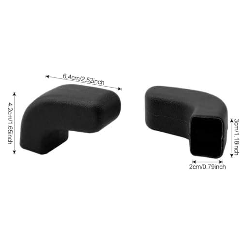 2PCS Bumper Tow Hook Covers Compatible with Wrangler JK JL & Jeep Gladiator JT 2007-2023 Exterior Accessories(Black)