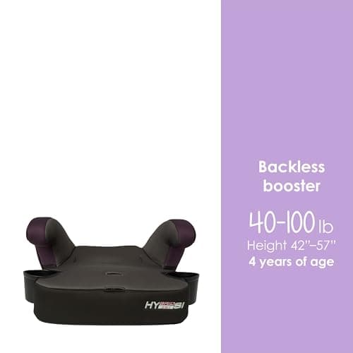 Baby Trend Hybrid SI 3-in-1 Combination Booster Seat, Dash Orchid – Side-Impact Protection, 3-Stage Growth Design, Adjustable Headrest, Cushioned Comfort — view 5