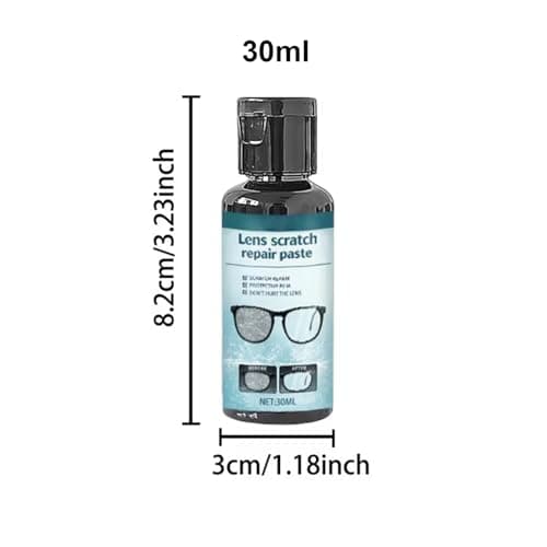 Glasses Scratches Remover For Spectacles, Glasses Lens Scratch Remover, Glass Scratch Repair For Lenses, Eyeglass Cleaner Spray With Sponge, For Camera Screen Watch Phone Windshield Travel Daily