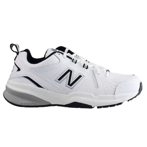 New Balance Men's 608 V5 Casual Comfort Cross Trainer, White/Navy, 9.5 — view 4