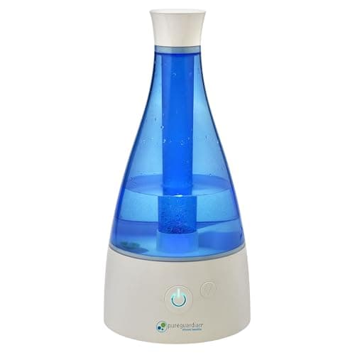PureGuardian Ultrasonic Cool Mist Humidifier, 30 Hrs. Run Time, 0.5 Gal. Tank Capacity, 350 Sq. Ft. Coverage, Small Rooms, Quiet, Filter Free, Silver Clean Treated Tank, H940AR — view 4