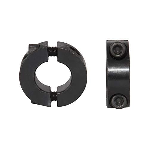AZSSMUK Bore 1/4" Shaft Collar Double Split Axle Collar Clamp of Carbon Steel Set Screw,4-Pieces — view 4