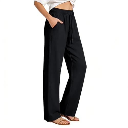 Pantalon Femme, Summer Pants for Women High Waisted Pants for Hiking Golf Quick Dry Loose Sweatpants with Pockets