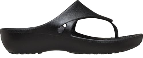 Crocs Women's Kadee Wedge Lightweight Platform Flip Flop Sandals, Black, Size 7 — view 4