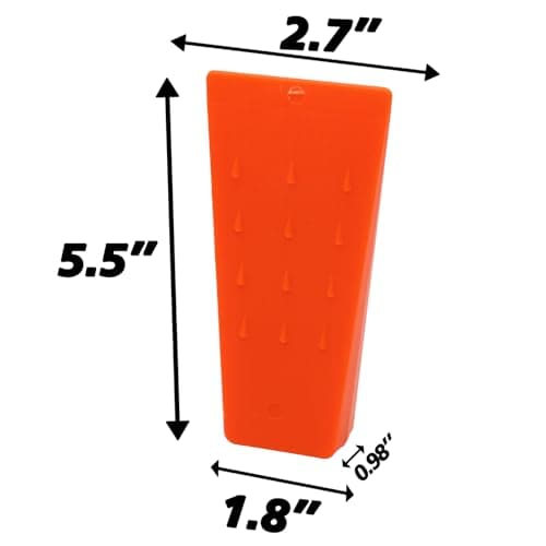 kuzuryu 6pcs 5.5” Tree Felling Wedges - ABS Plastic Logging Wedges with Anti-Slip Teeth, Small Tree Cutting Tools & Chainsaw Accessories (Mesh Bag)