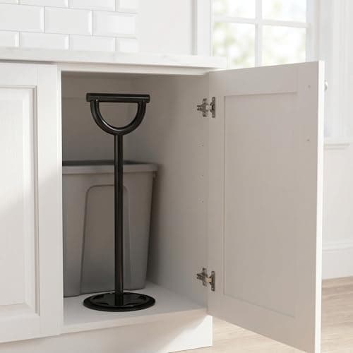 WOONEKY Manual Trash Can Compactor for Kitchen and Outdoor Use, Black Carbon Steel Waste Press Tool with Sturdy Construction Supporting Sustainable Living — view 5