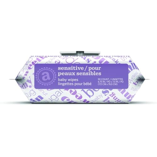 Amazon Elements Baby Wipes, Sensitive, Unscented, Cleans Gently, 270 Count, Flip-Top Packs, Pack of 3 — view 2