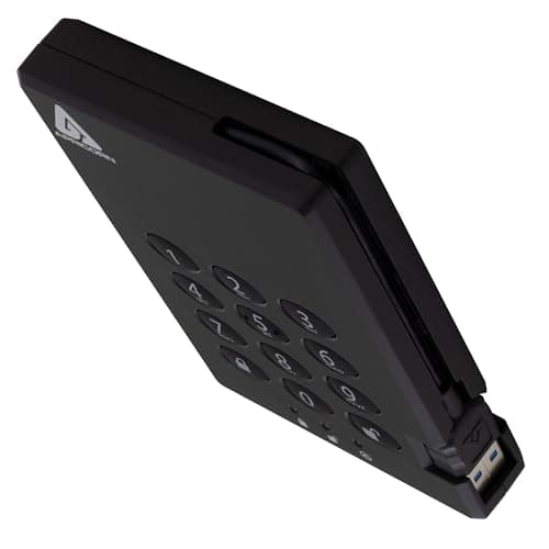 Apricorn 1TB Aegis Padlock USB 3.0 256-bit AES XTS Hardware Encrypted Portable External Hard Drive (A25-3PL256-1000) — view 4