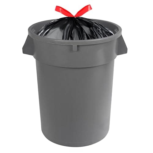 Amazon Basics Multipurpose Drawstring Trash Bags, 30 Gallon Capacity, Tear Resistant, 50 Count (Previously Solimo) — view 3