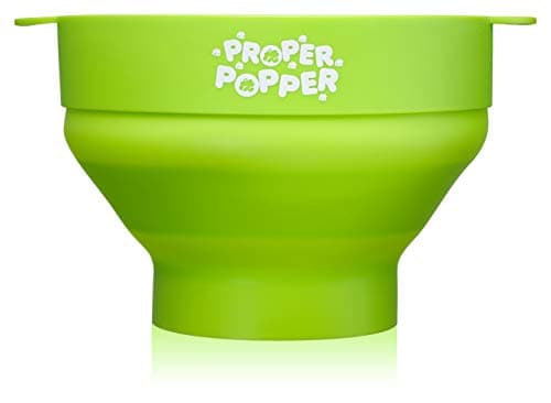 The Original Proper Popper Microwave Popcorn Popper, Silicone Popcorn Maker, Collapsible Bowl BPA Free & Dishwasher Safe - (Green) — view 2